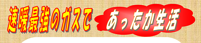 給油の手間いらず！！ガスファンヒーター