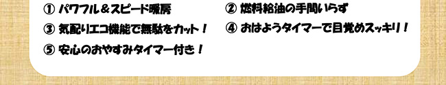 給油の手間いらず！！ガスファンヒーター